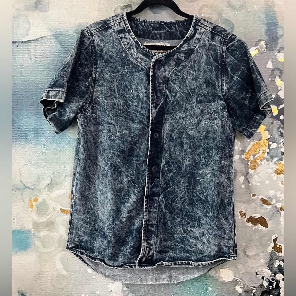 Bklyn Express | Vintage Acid Washed Denim Top